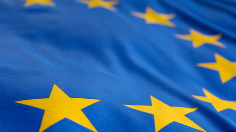 Eine Europa-Fahne Eine Europa-Fahne